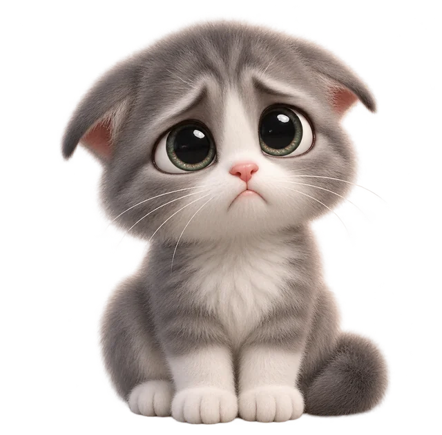 sad cat